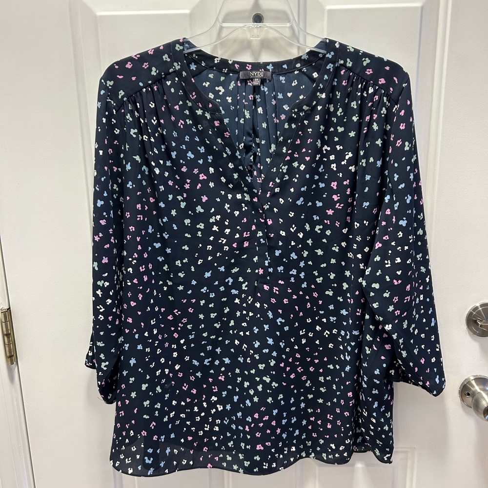 NYDJ Multi-color Blouse Size 2X